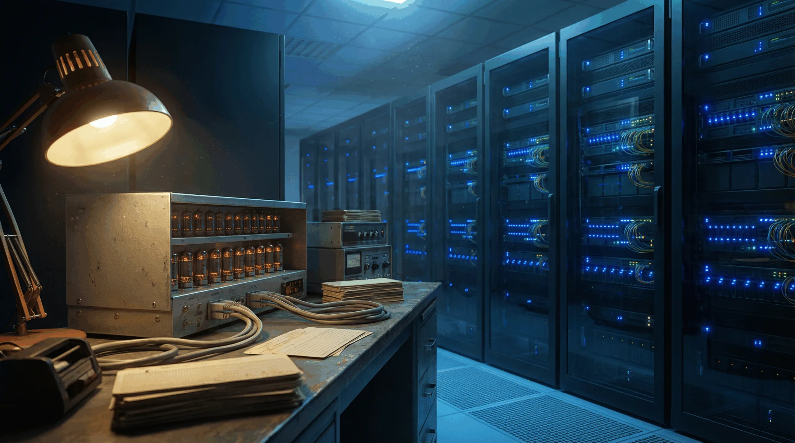 Evolución de la computación: de las válvulas de vacío a los servidores modernos