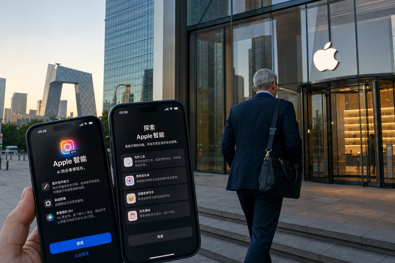 Portada editorial de Apple y su ofensiva de inteligencia artificial en China