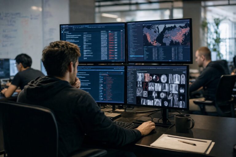 Portada editorial realista sobre agentes de IA de OpenAI y filtracion de imagenes de usuarios